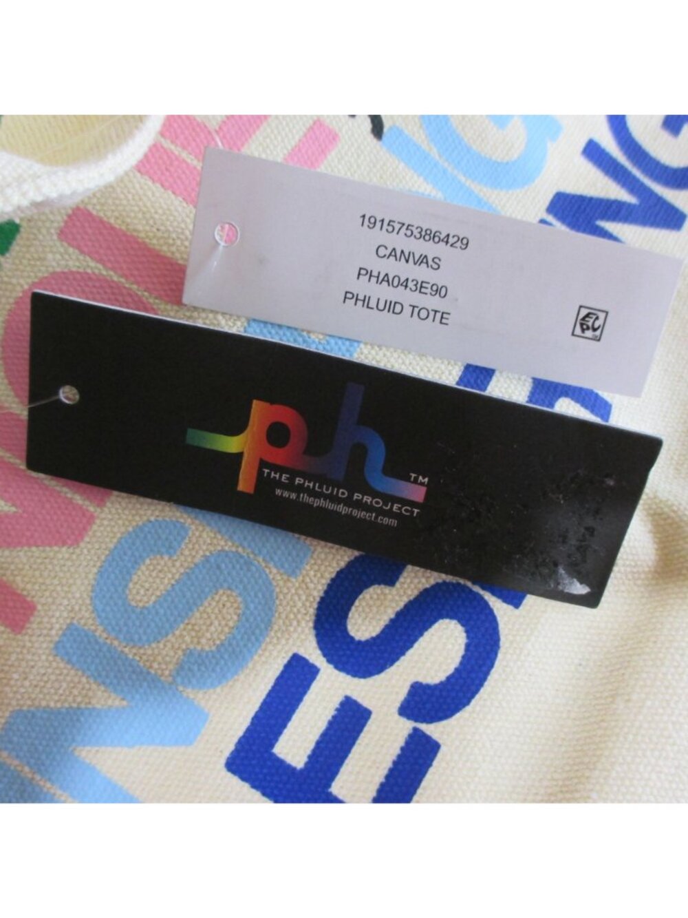 The Tote PRIDE Phluid Project Be Phluid Colorful NWT Boho Peace Empowerment - Picture 6 of 11